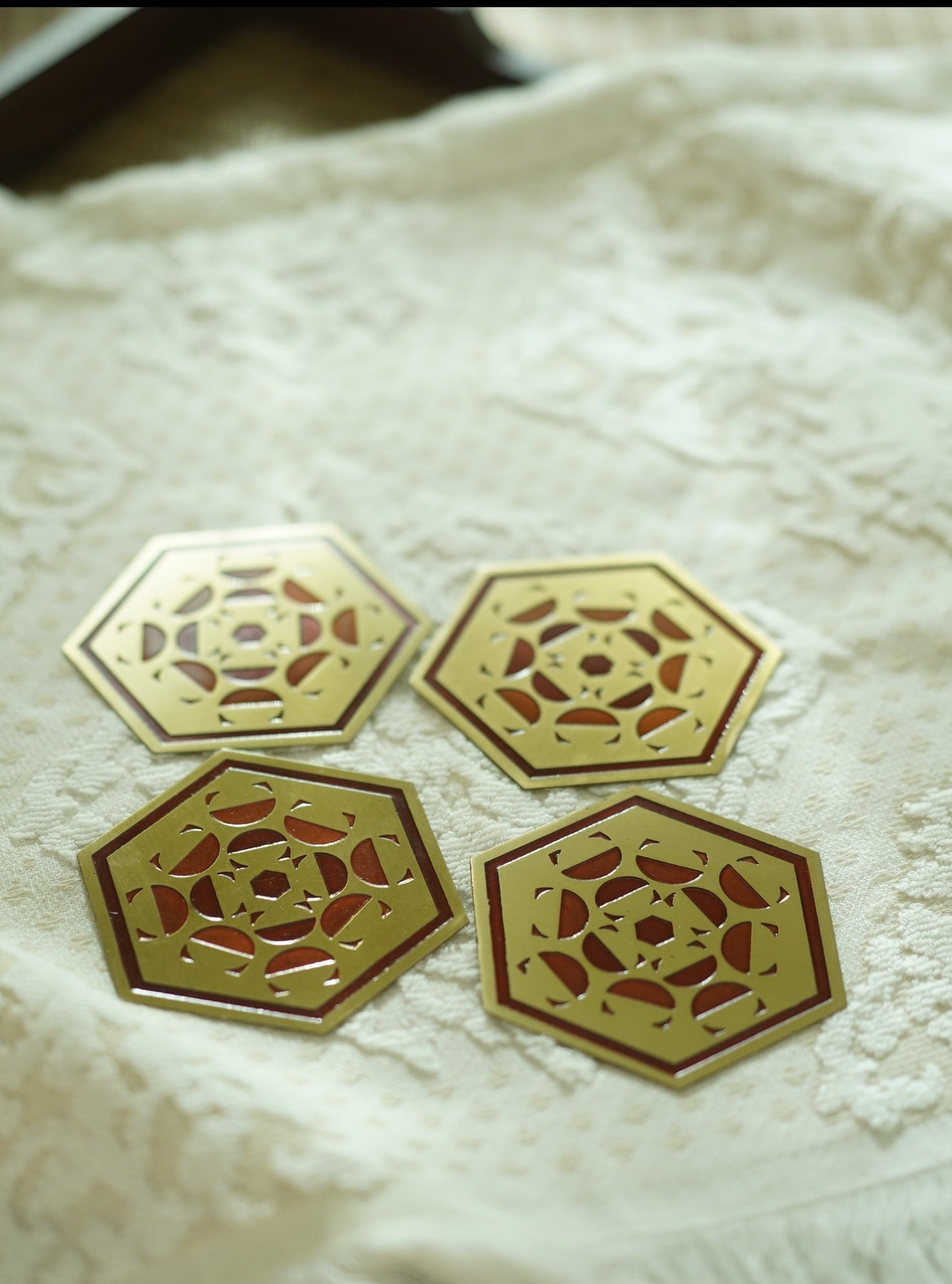 CALIGHAT COASTER RED SET OF 4 - Our Better Planet