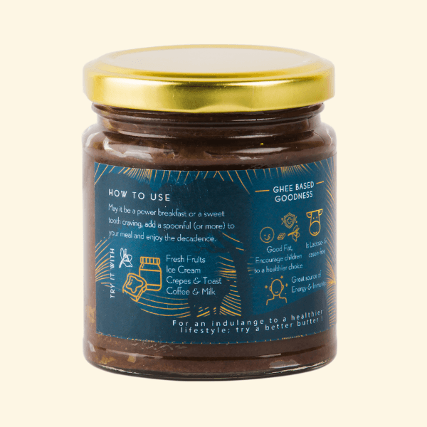 Chocolate Ghee Spread With Madagascar Vanilla 200 ml - Our Better Planet