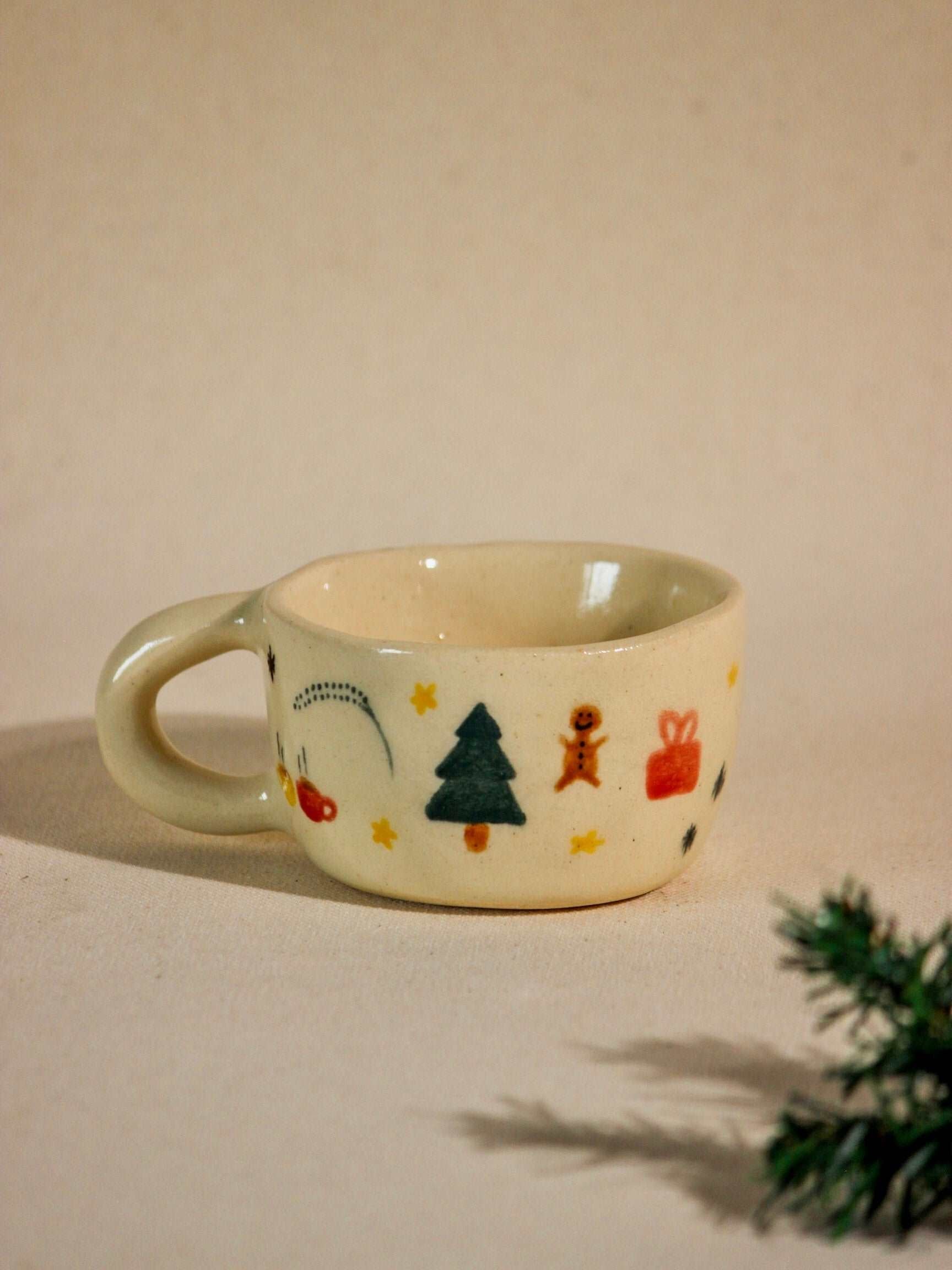 Christmas Illustration Ceramic Coffee/Tea Cup - TOH - Our Better Planet