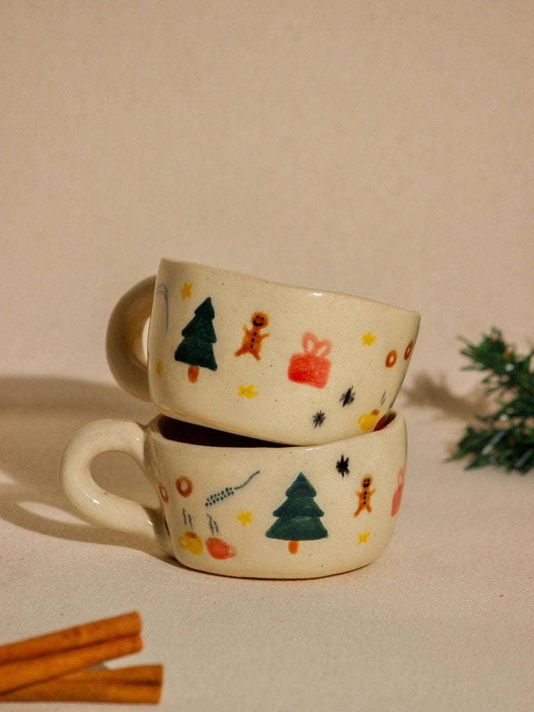 Christmas Illustration Ceramic Coffee/Tea Cup - TOH - Our Better Planet