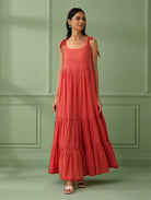 Coral Breezy Tiered Maxi Dress - Our Better Planet