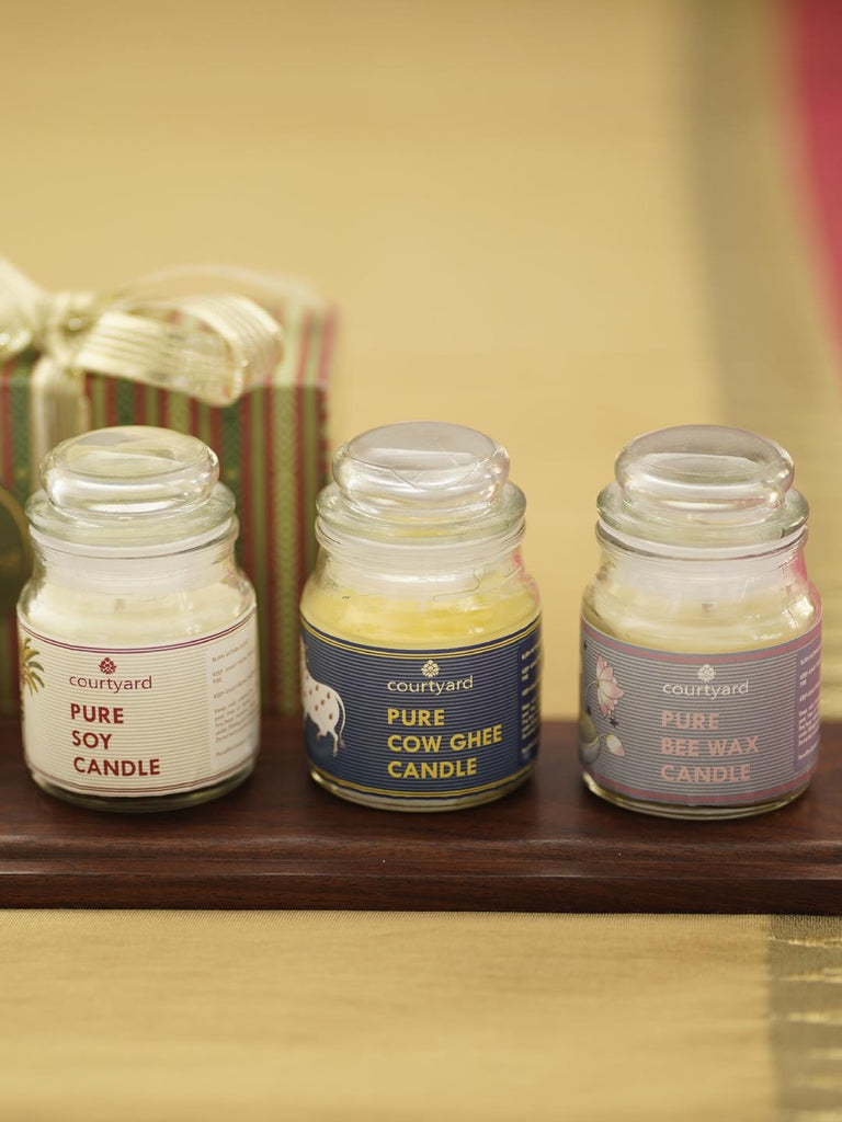 Courtyard Courtyard Shudh Candles Gift Set -Gift Box - Our Better Planet