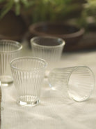 Courtyard Majuli Clear Juice Glasses Set of 4 - Our Better Planet