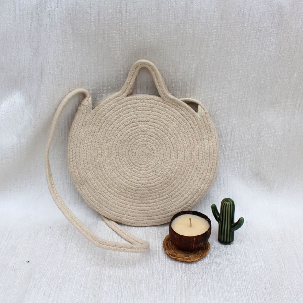 Cream & Round Sling Bag - Our Better Planet