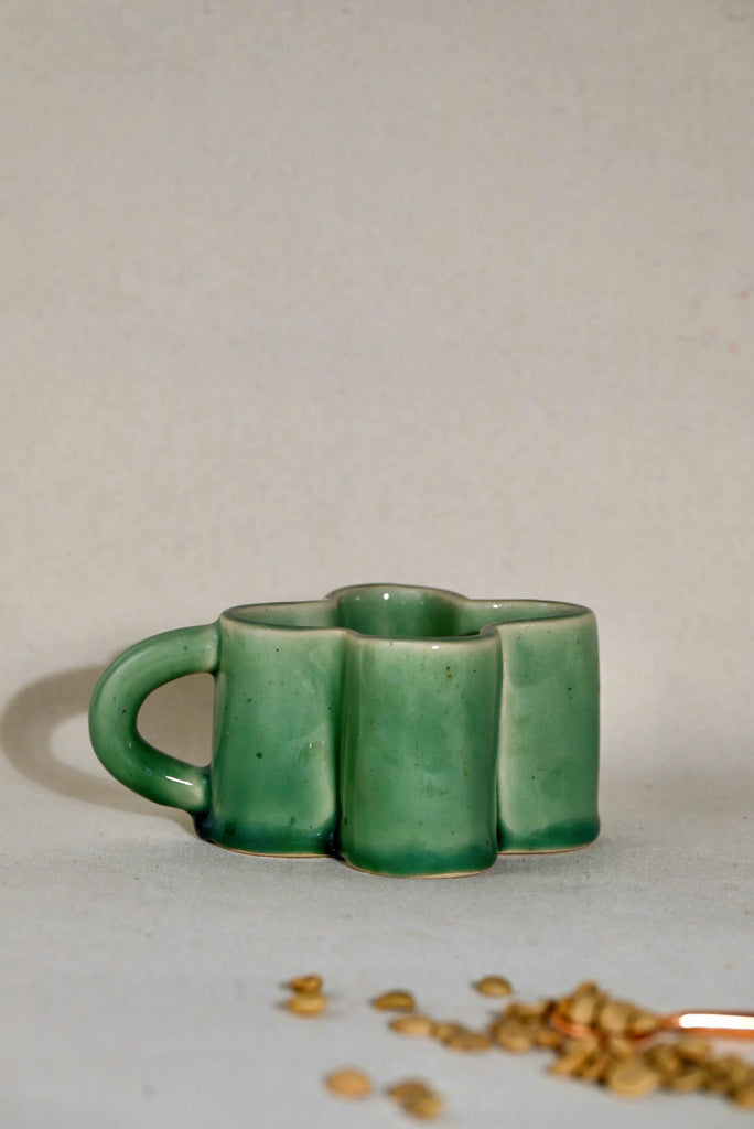 Daisy Shape Ceramic Cappuccino Mug- TOH - Our Better Planet