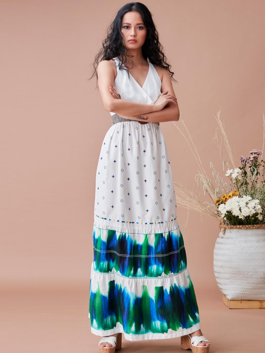 DAN BA Jaee Dress With Floral Embroidery - Our Better Planet