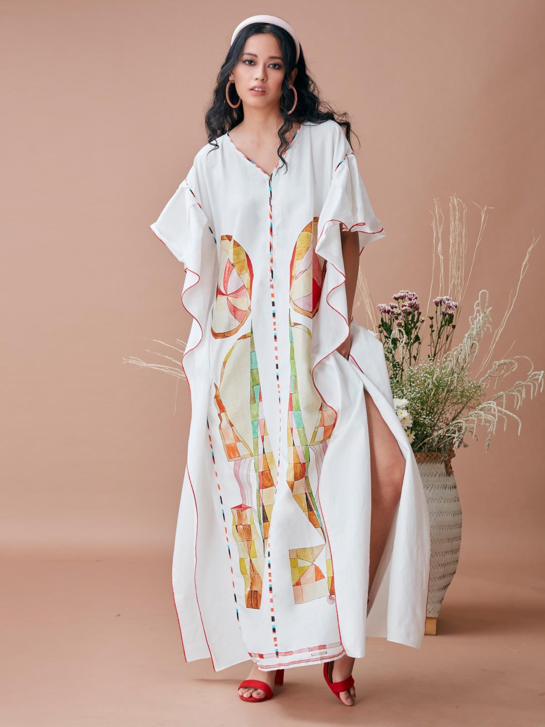 DAN BA TAVISH- Kaftan Witn Emboidery - Our Better Planet