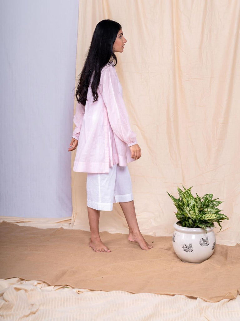 Dhara Pink Button Down Bamboo Dress - Our Better Planet