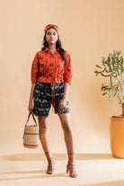 Drawstring Cropped Shirt - Our Better Planet