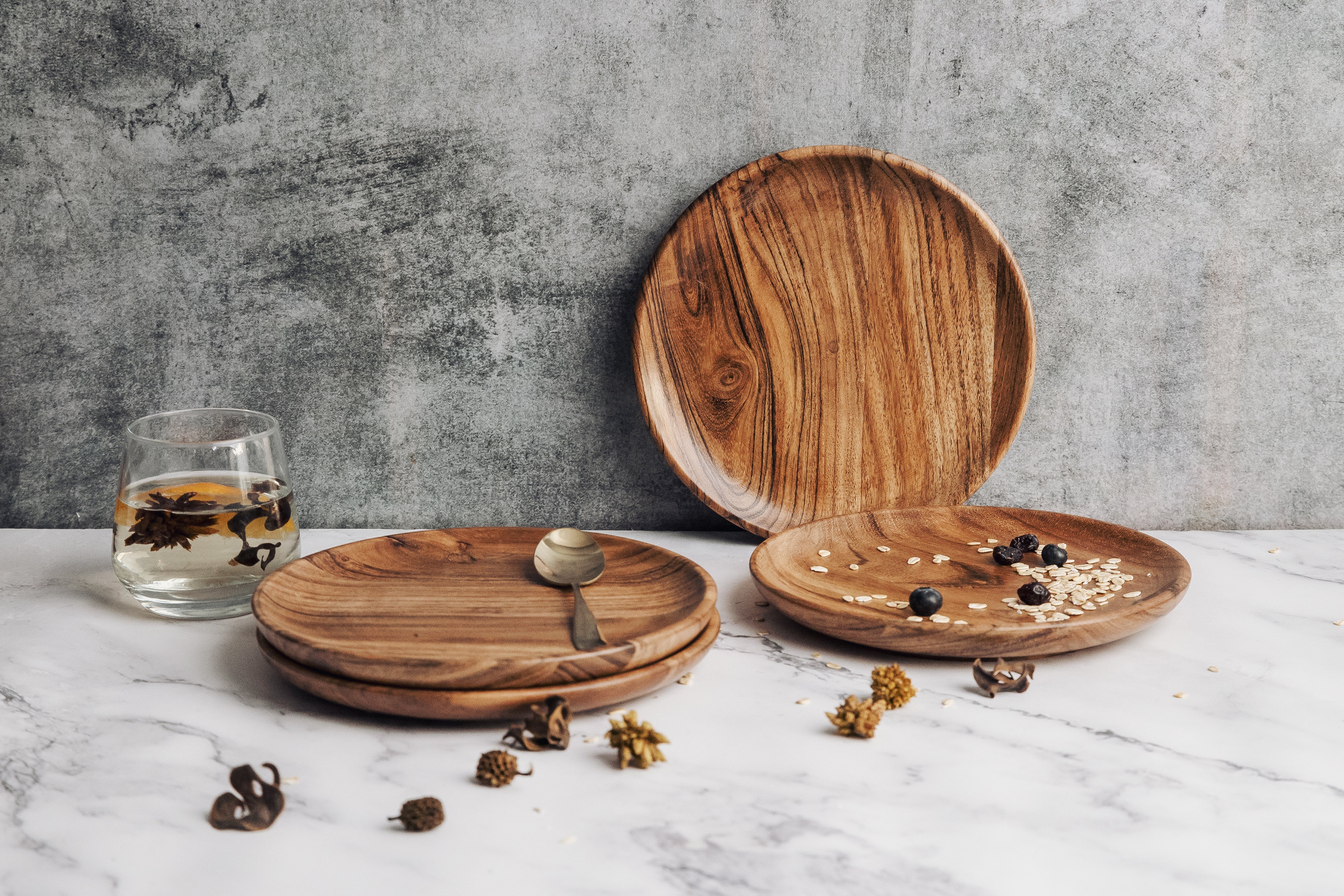 Dune Acacia Plates Set of 4 Small - Our Better Planet