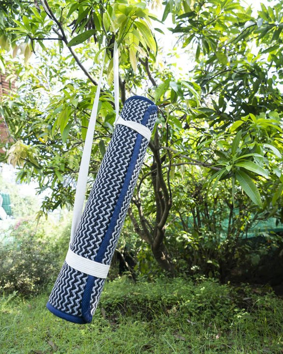 Dvaar Aakasha - Handloom Thick Cotton Yoga Mat Long Wide 8MM Eco-friendly - Our Better Planet