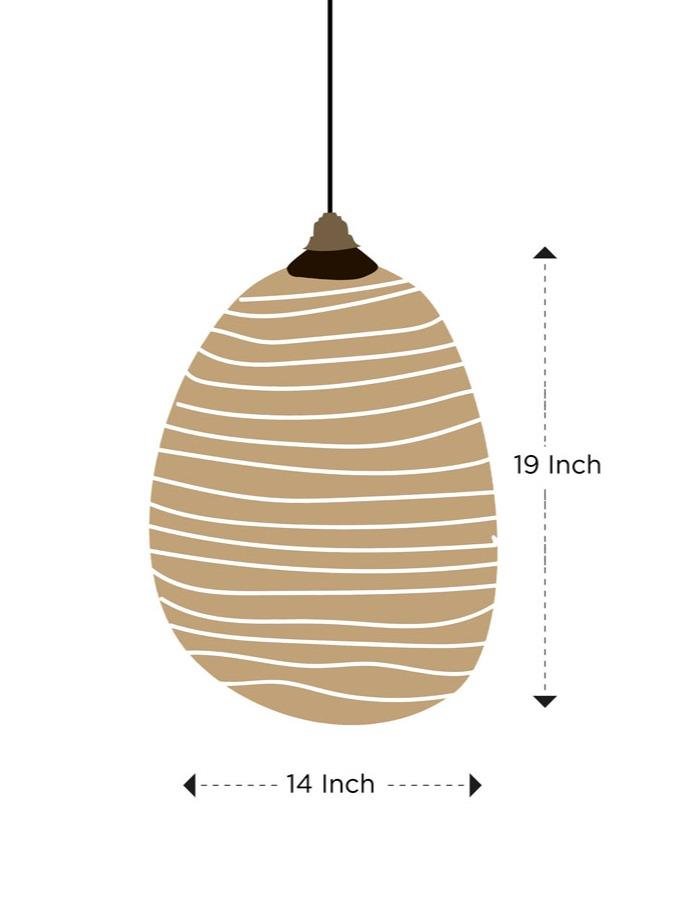 Earth Heart Cocoon White Cane Pendant Lamp (L) - Our Better Planet