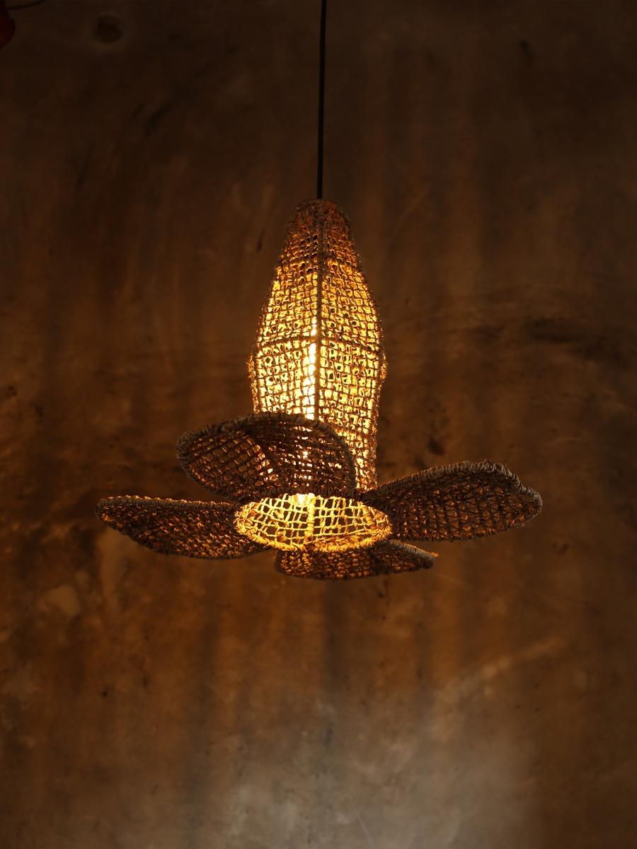 Earth Heart KOLAMBI BANANA FIBER PENDANT LAMP (SMALL) - Our Better Planet