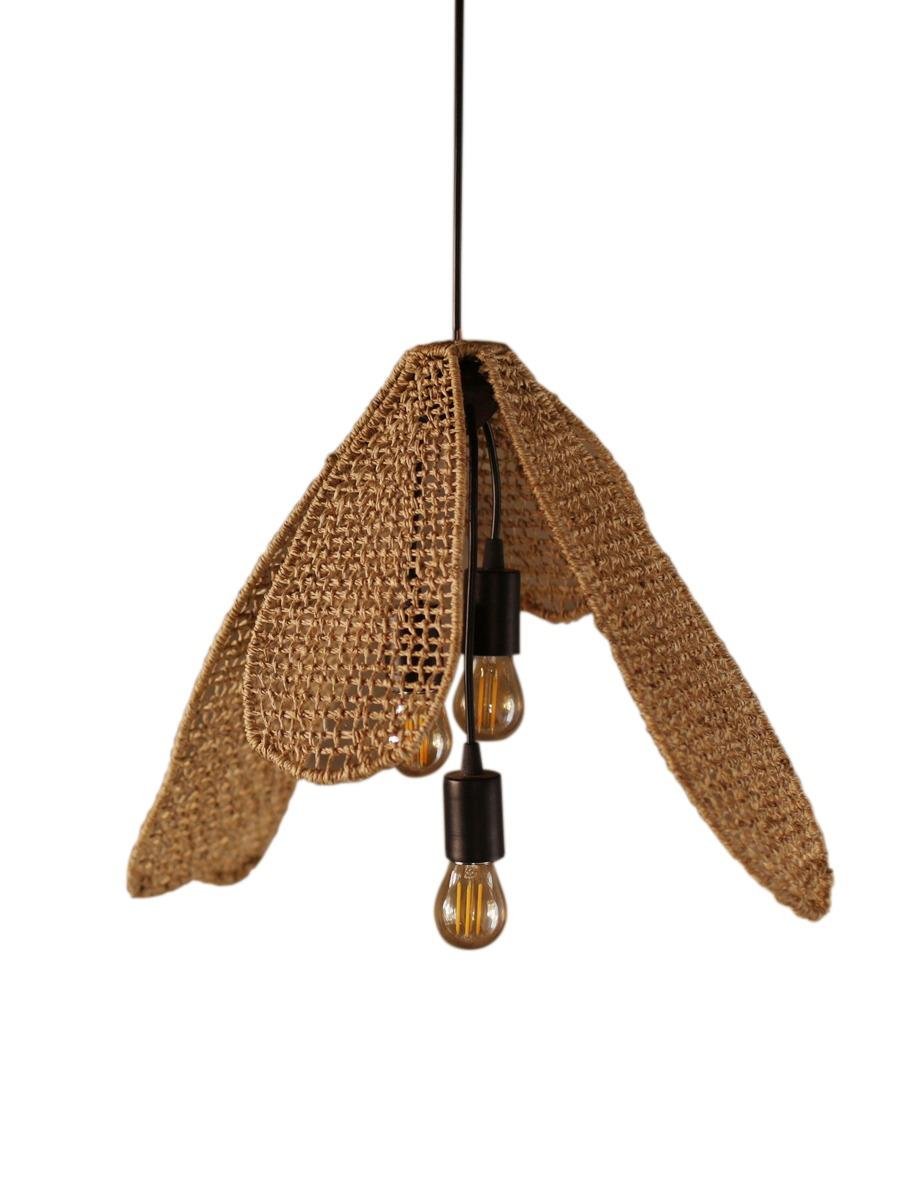 Earth Heart Mandaram Banana Fiber Pendant Lamp L - Our Better Planet