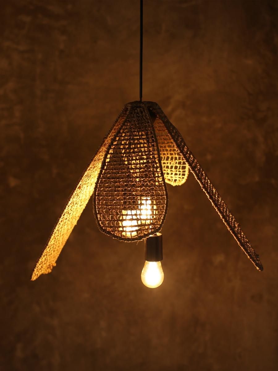 Earth Heart Mandaram Banana Fiber Pendant Lamp L - Our Better Planet