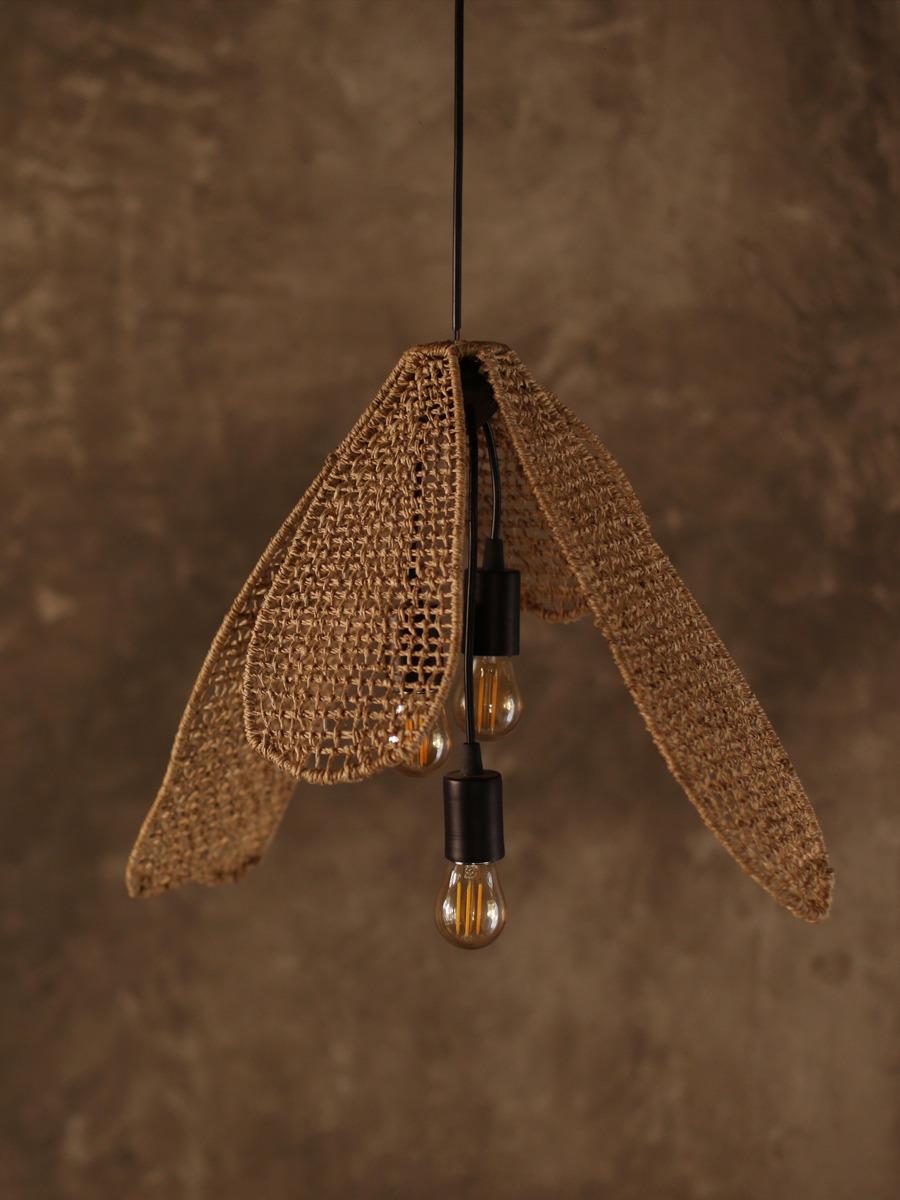 Earth Heart Mandaram Banana Fiber Pendant Lamp M - Our Better Planet