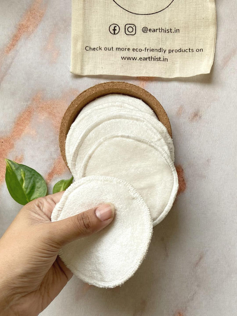Earthist Bamboo Cotton Reusable Makeup Remover Pads -Wipes -Pack of 4, Double Sided Pads -4 Layered. - Our Better Planet
