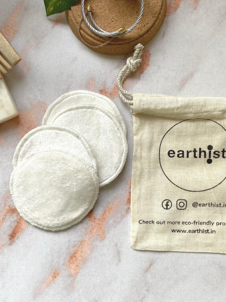 Earthist Bamboo Cotton Reusable Makeup Remover Pads -Wipes -Pack of 4, Double Sided Pads -4 Layered. - Our Better Planet