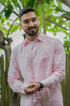 Earthy Route TENCEL- Lyocell Linen Charm Pink Full Sleeve Shirt - Our Better Planet