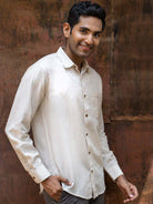 Earthy Route TENCEL- Lyocell Linen Natural Full Sleeve Shirt - Our Better Planet