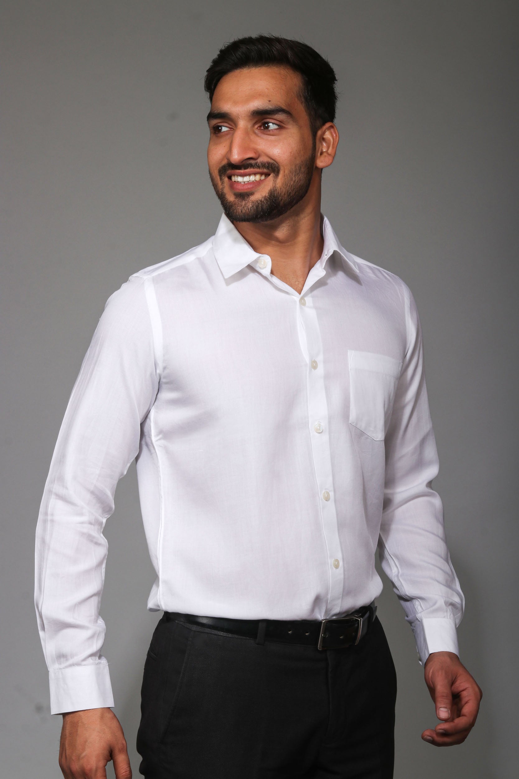 Earthy Route TENCEL- Lyocell Milky White Full Sleeve Shirt - Our Better Planet