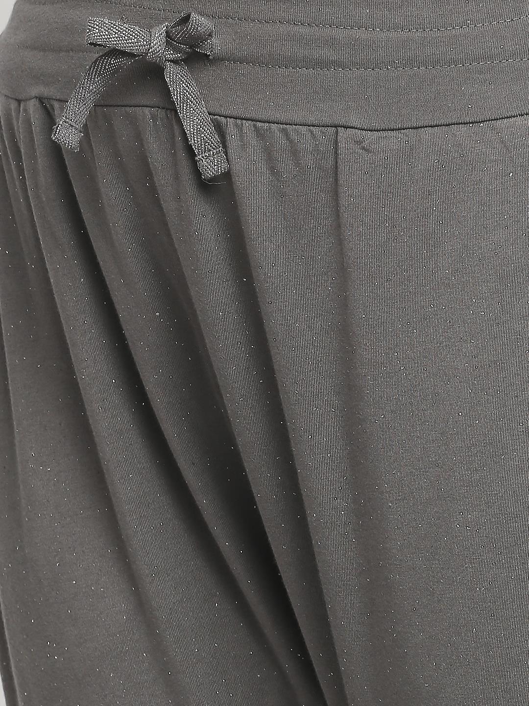 Effy Drop Crotch Pant In Grey Glitter - Our Better Planet
