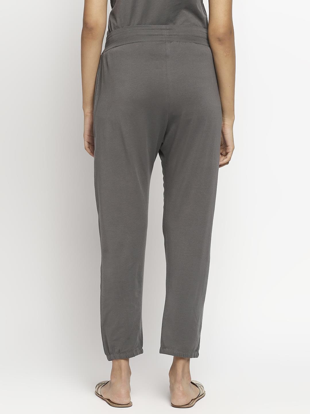 Effy Drop Crotch Pant In Grey Solid - Our Better Planet