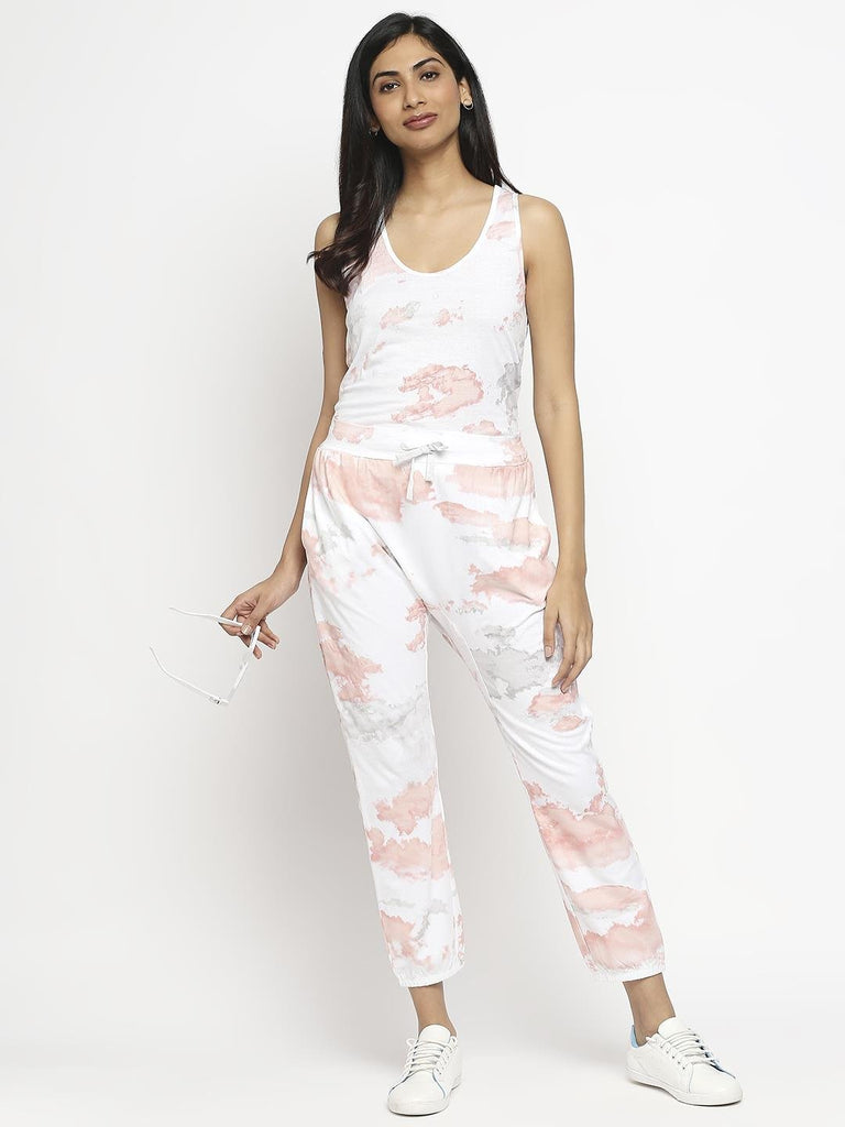 Effy Drop Crotch Pant In White Cloud Glitter - Our Better Planet