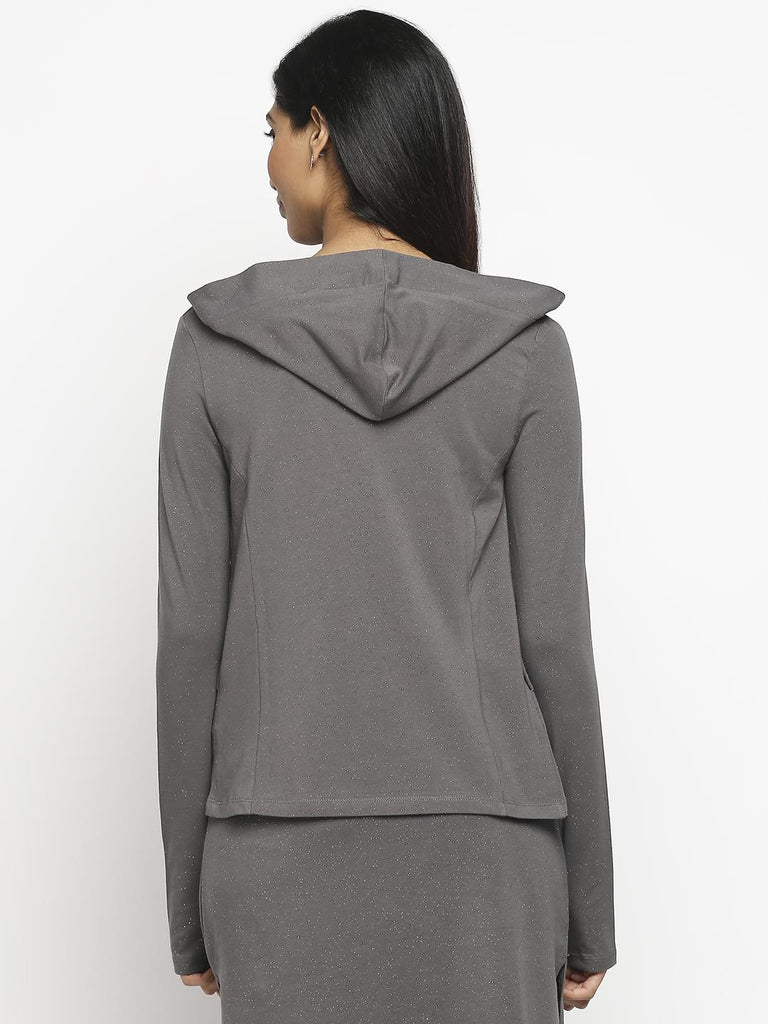 Effy Hoodie in grey glitter - Our Better Planet