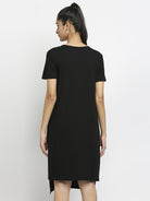 Effy Knotted Dress In Black Solid - Our Better Planet