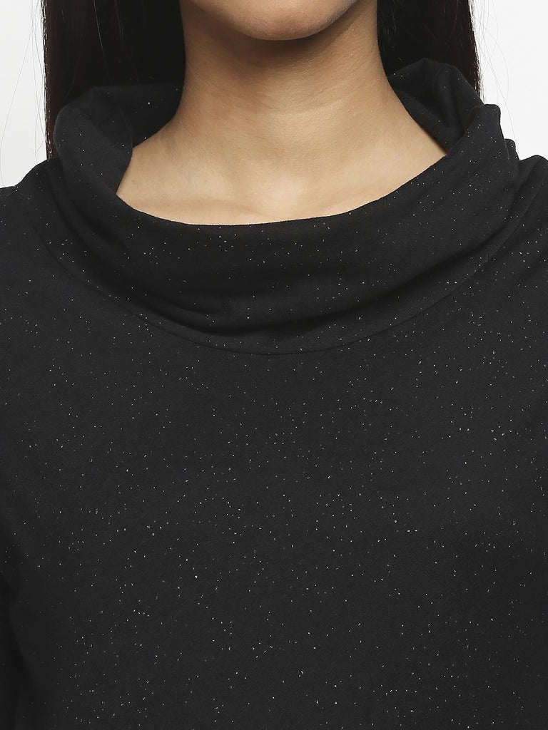 Effy Long Sleeve Top in Black glitter - Our Better Planet