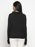 Effy Long Sleeve Top in Black solid - Our Better Planet