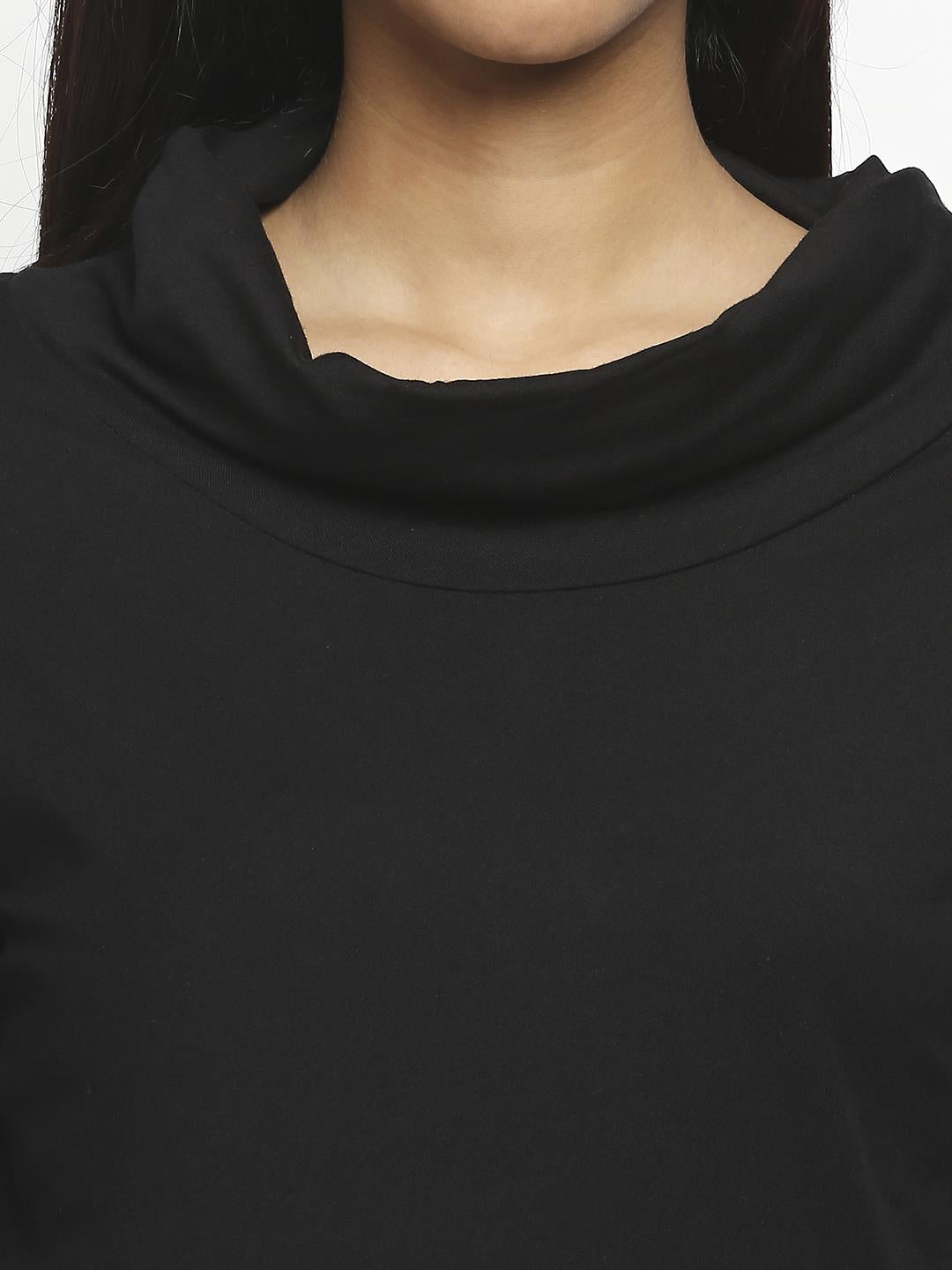 Effy Long Sleeve Top in Black solid - Our Better Planet