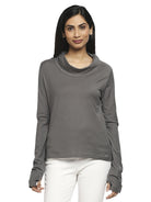 Effy Long Sleeve Top in Grey solid - Our Better Planet