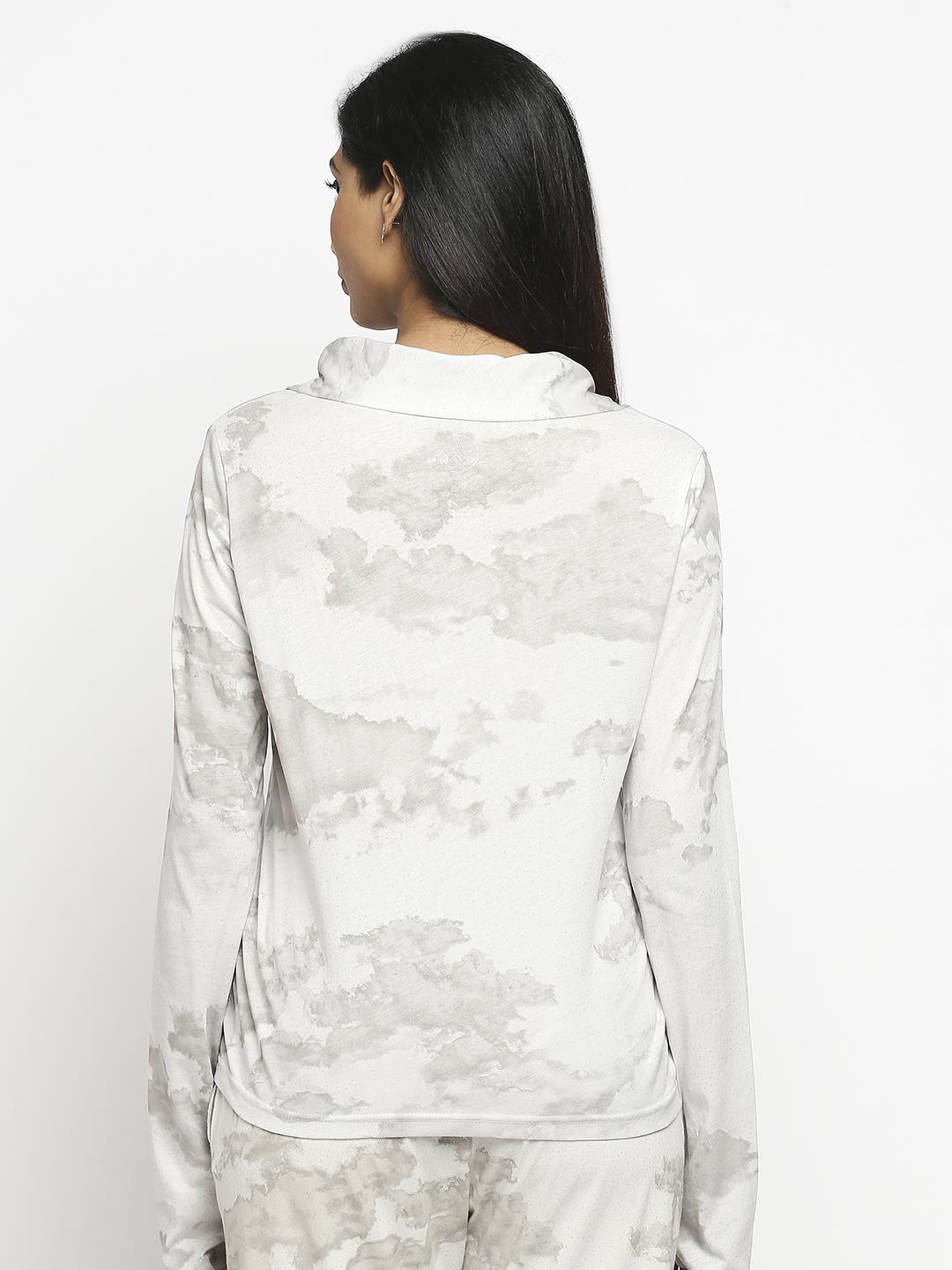 Effy Long Sleeve Top in Netural Cloud Glitter - Our Better Planet