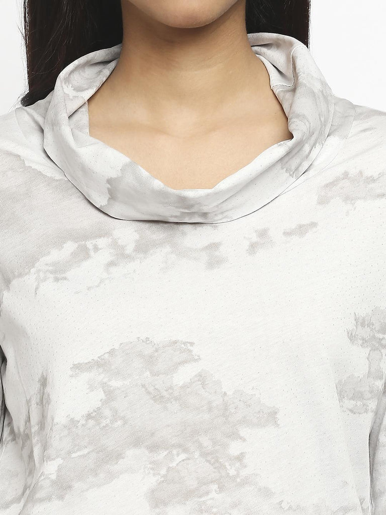 Effy Long Sleeve Top in Netural Cloud Glitter - Our Better Planet