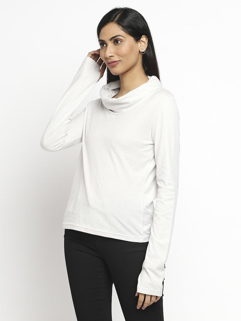 Effy Long Sleeve Top in Neutral glitter - Our Better Planet