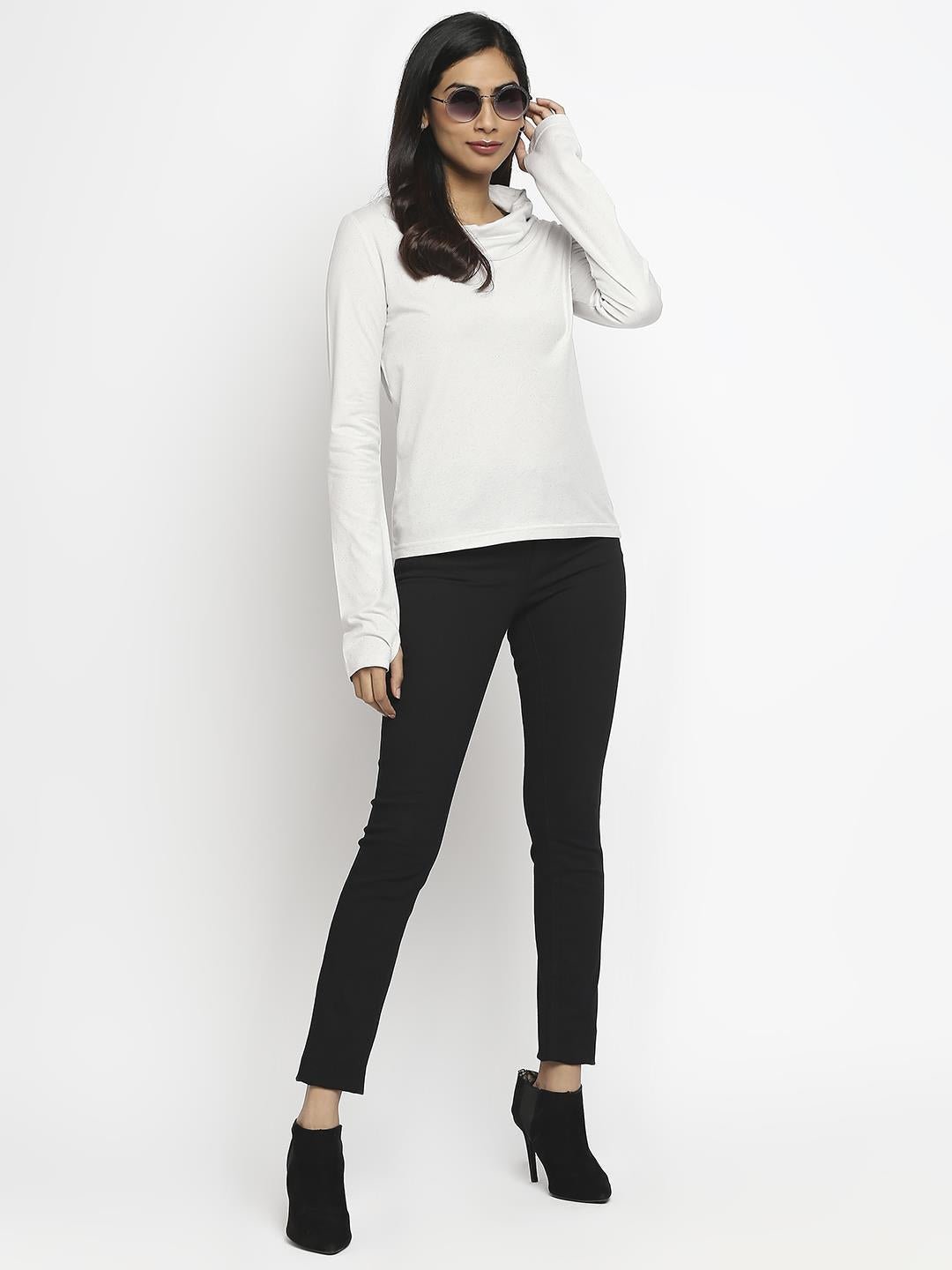 Effy Long Sleeve Top in Neutral glitter - Our Better Planet