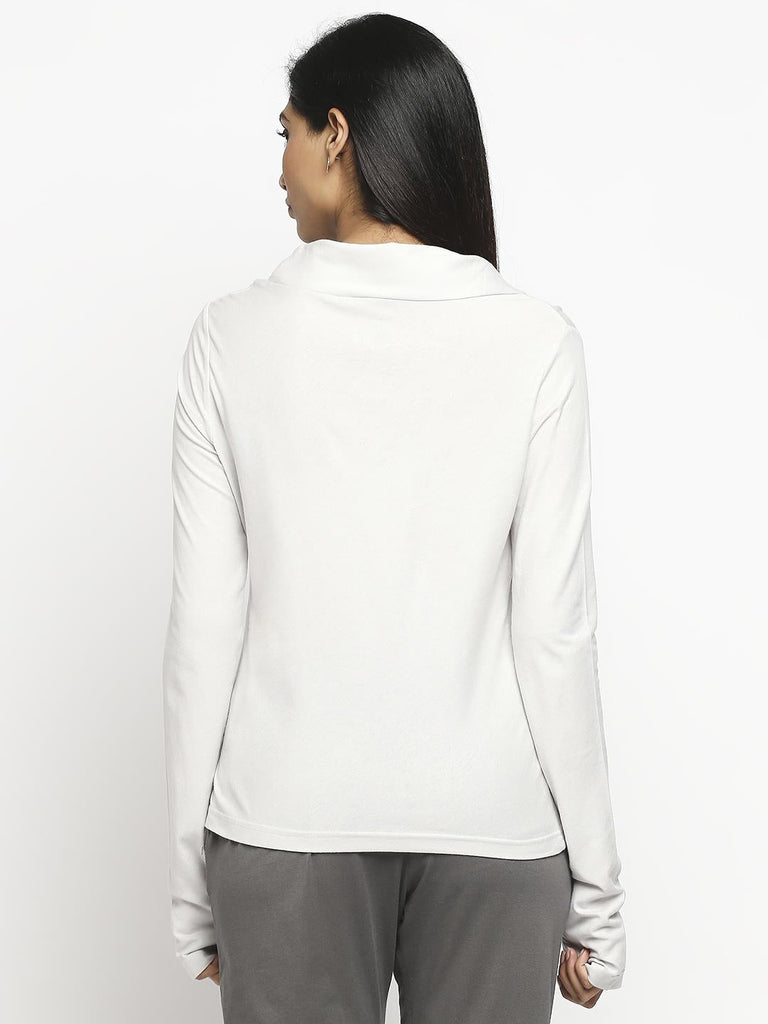 Effy Long Sleeve Top in Neutral solid - Our Better Planet