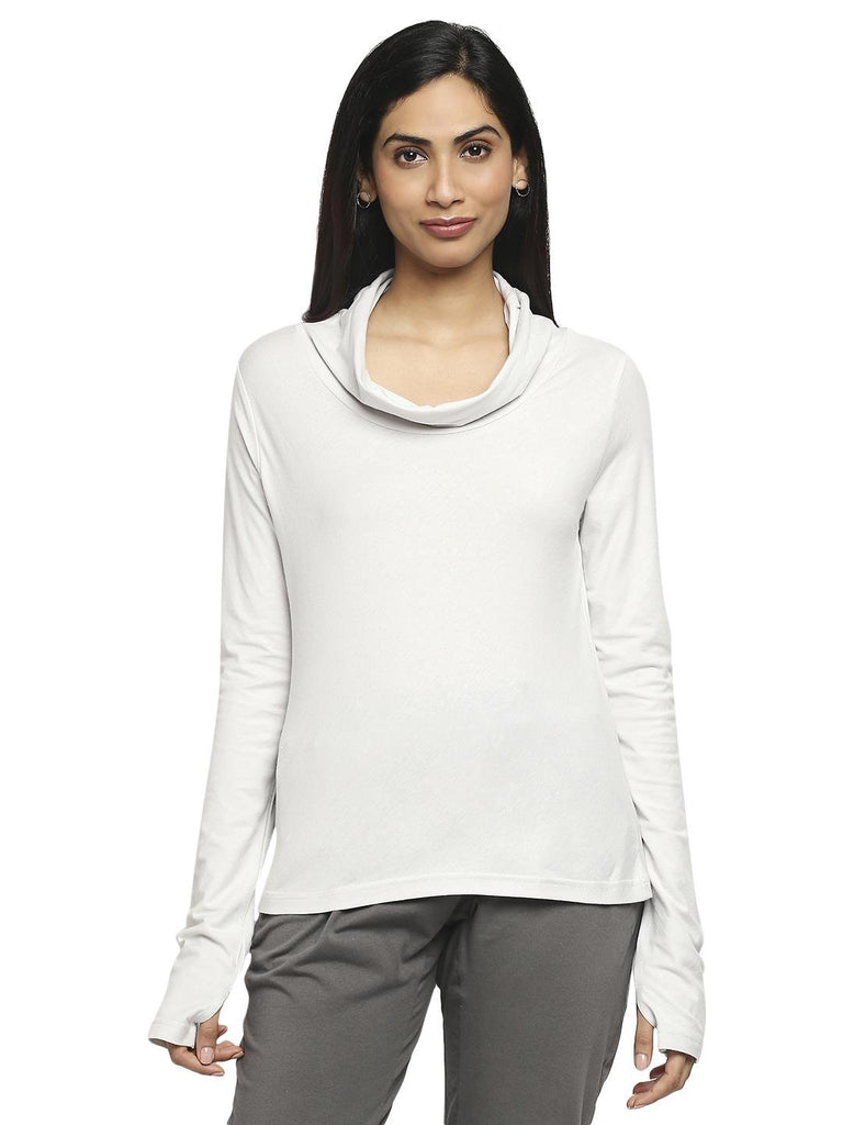 Effy Long Sleeve Top in Neutral solid - Our Better Planet