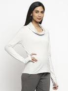 Effy Long Sleeve Top in Neutral solid - Our Better Planet