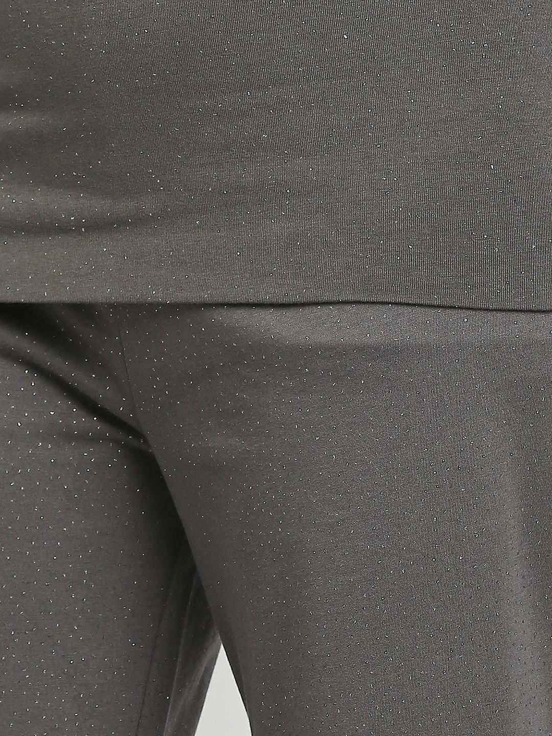 Effy Roll Top Pant In Grey Glitter - Our Better Planet