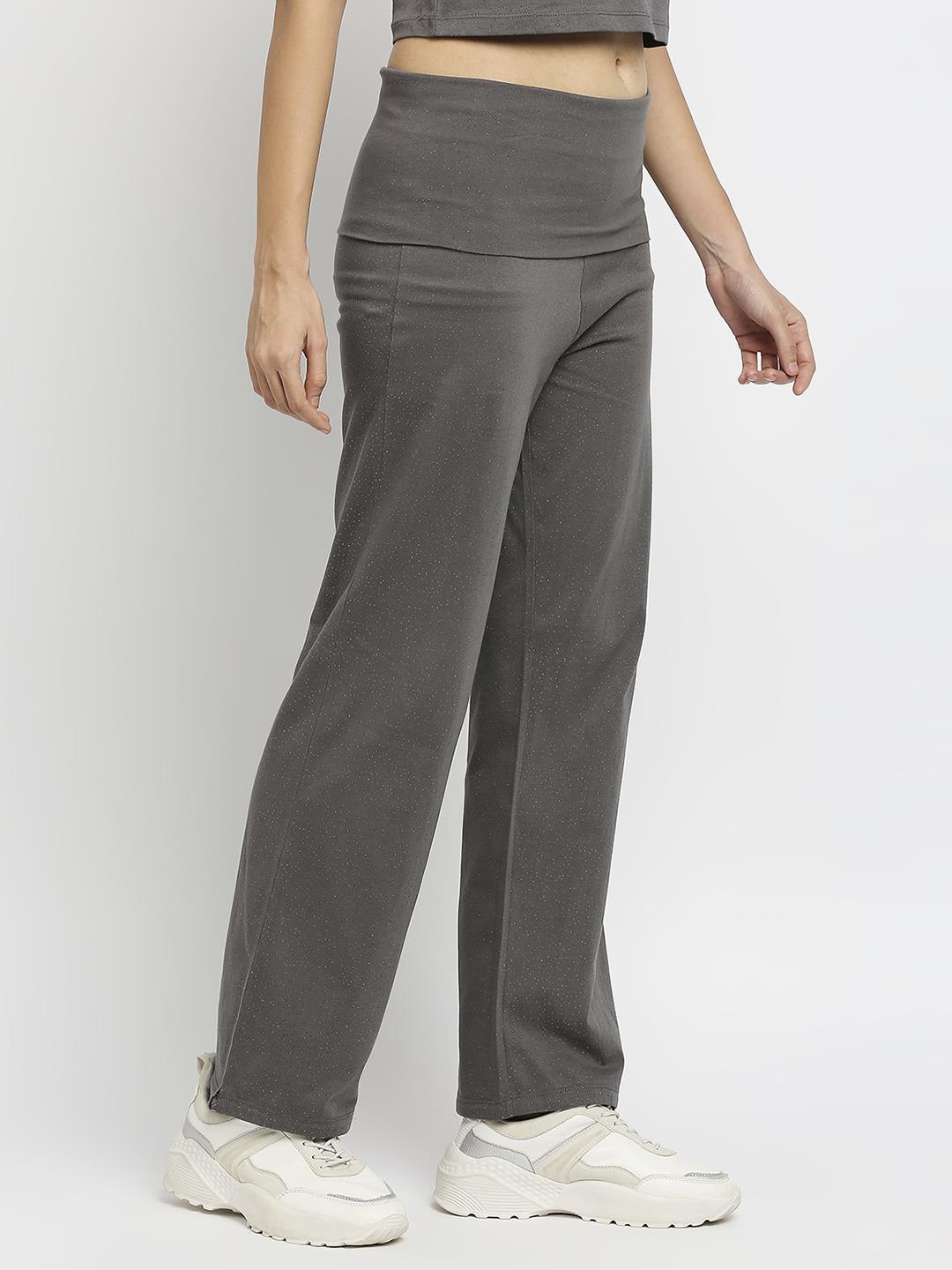 Effy Roll Top Pant in Grey Solid - Our Better Planet