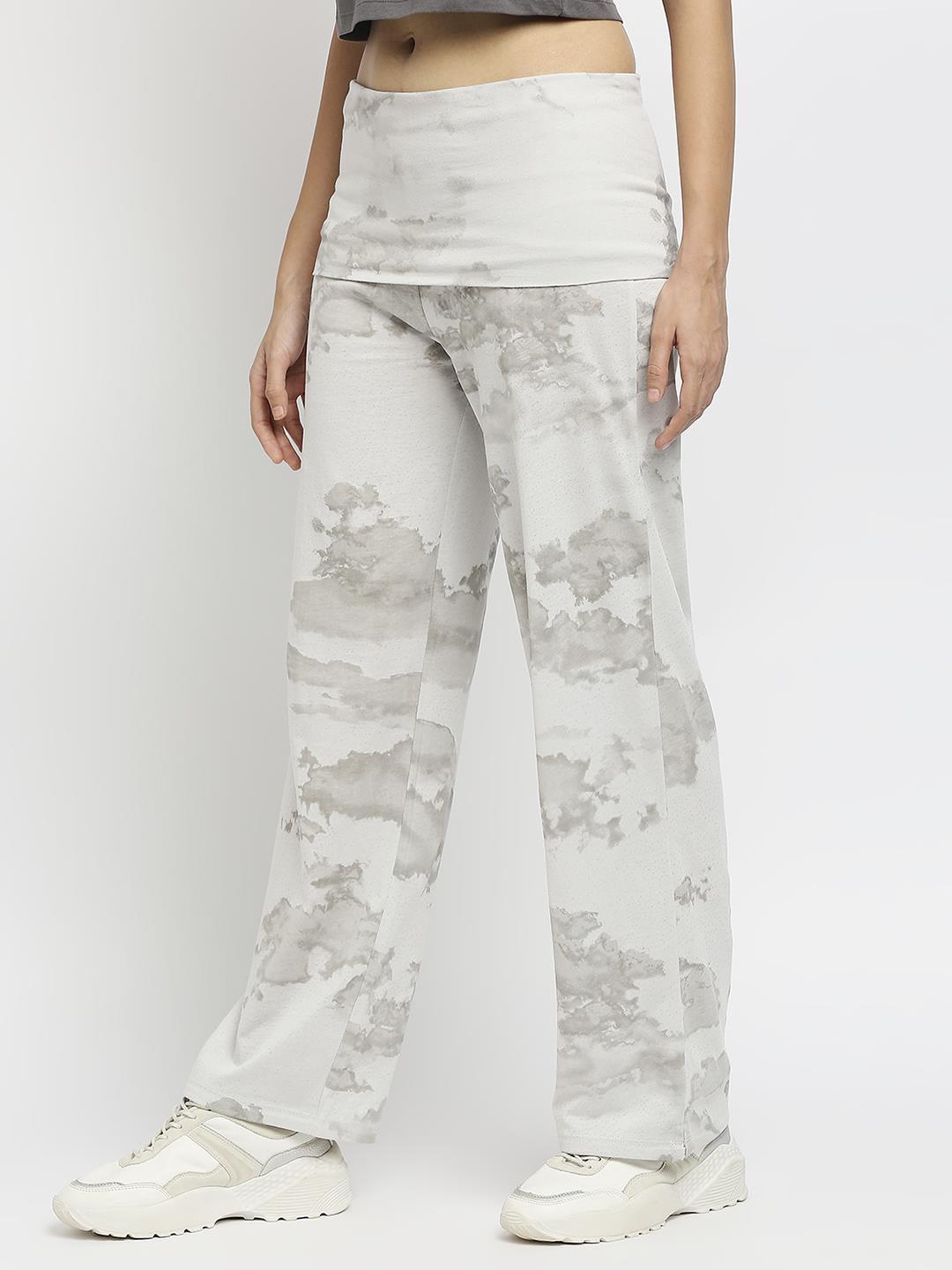 Effy Roll Top Pant In Netural Cloud Glitter - Our Better Planet