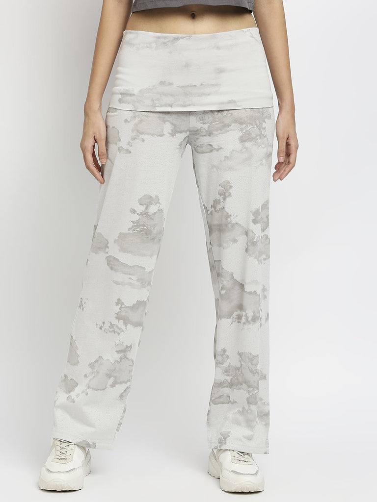 Effy Roll Top Pant In Netural Cloud Glitter - Our Better Planet