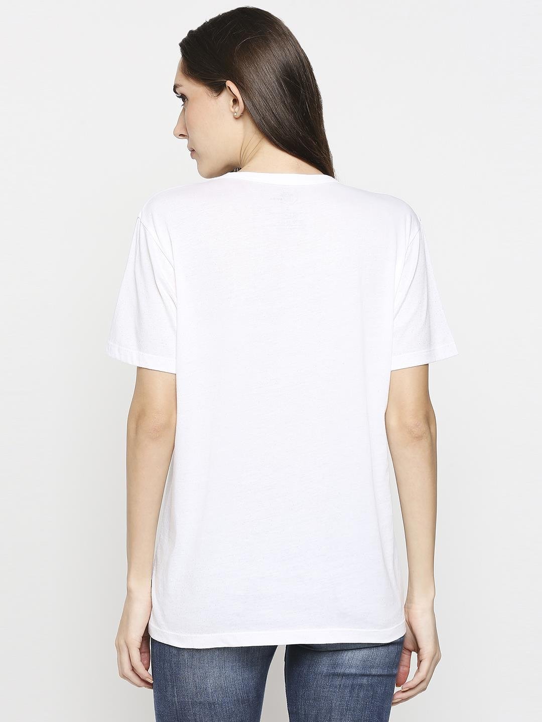 Effy T- Shirt in White Glitter Print - Our Better Planet