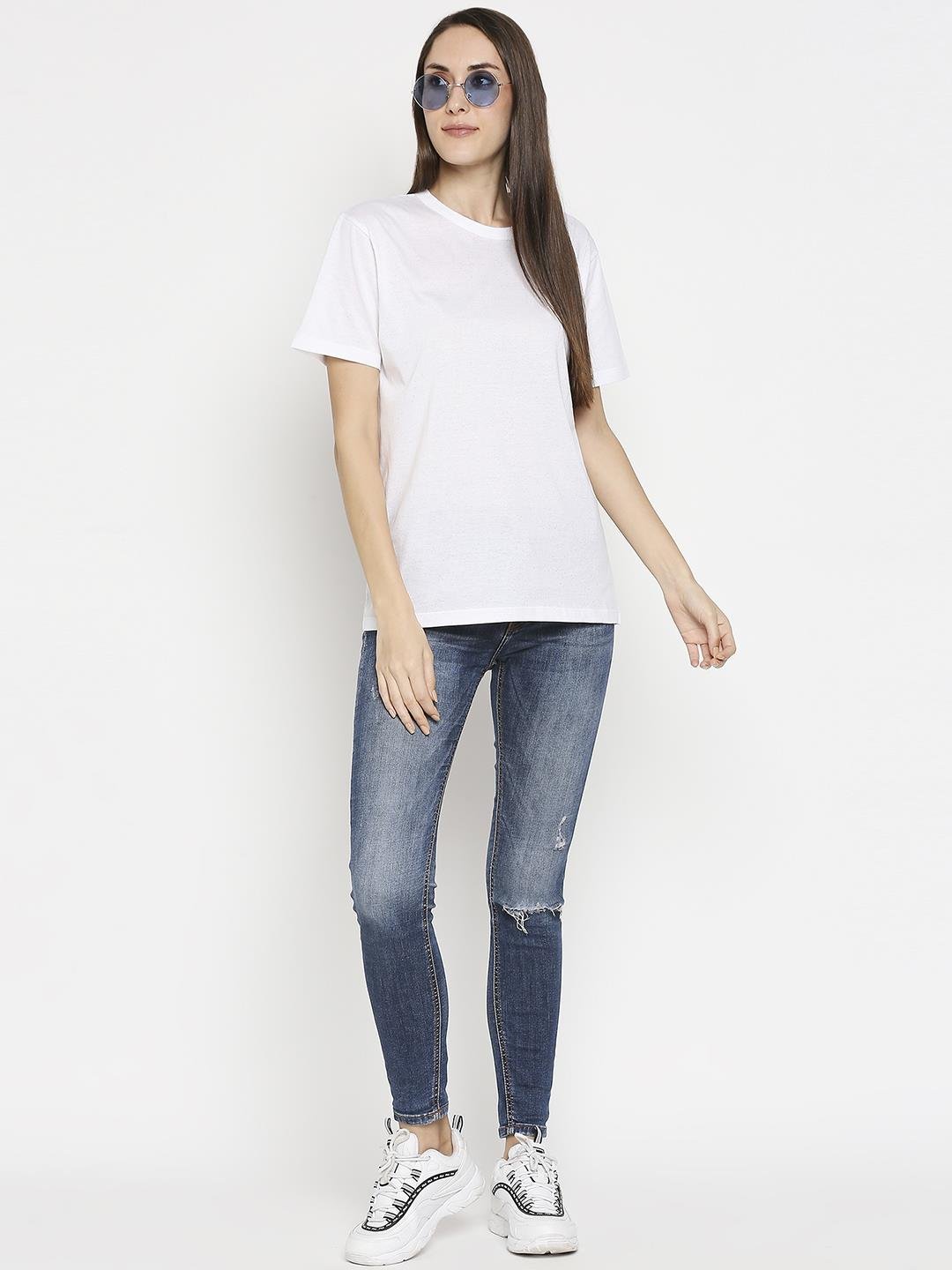 Effy T- Shirt in White Glitter Print - Our Better Planet