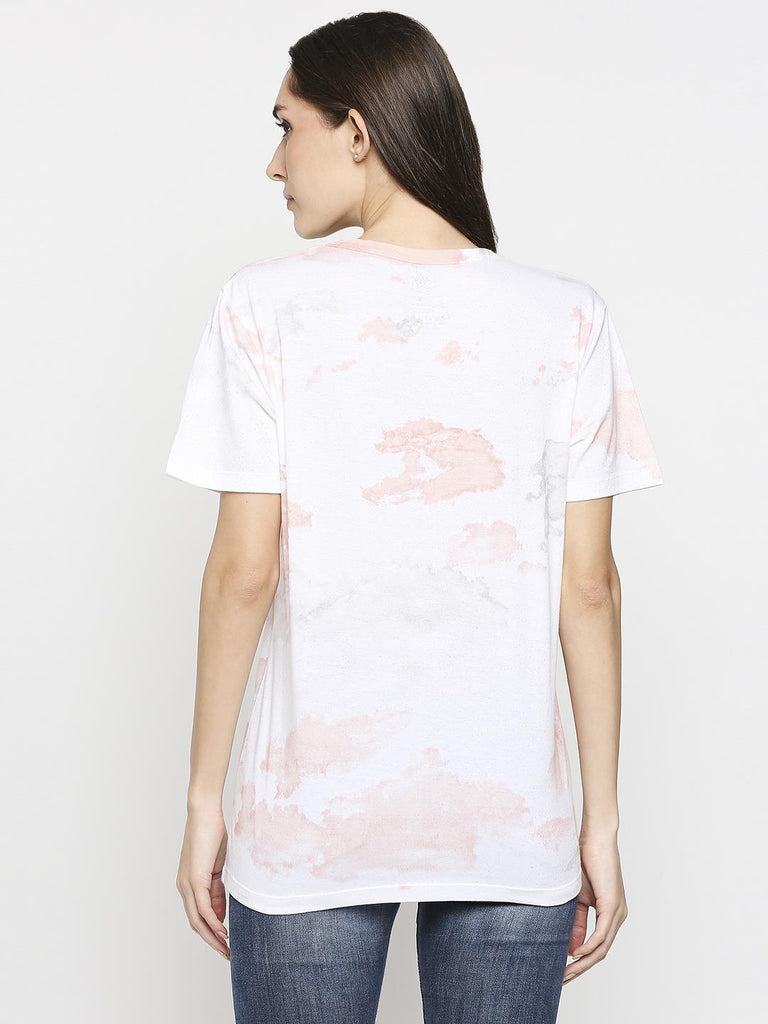 Effy T- Shirt in whitr cloud glitterprint - Our Better Planet