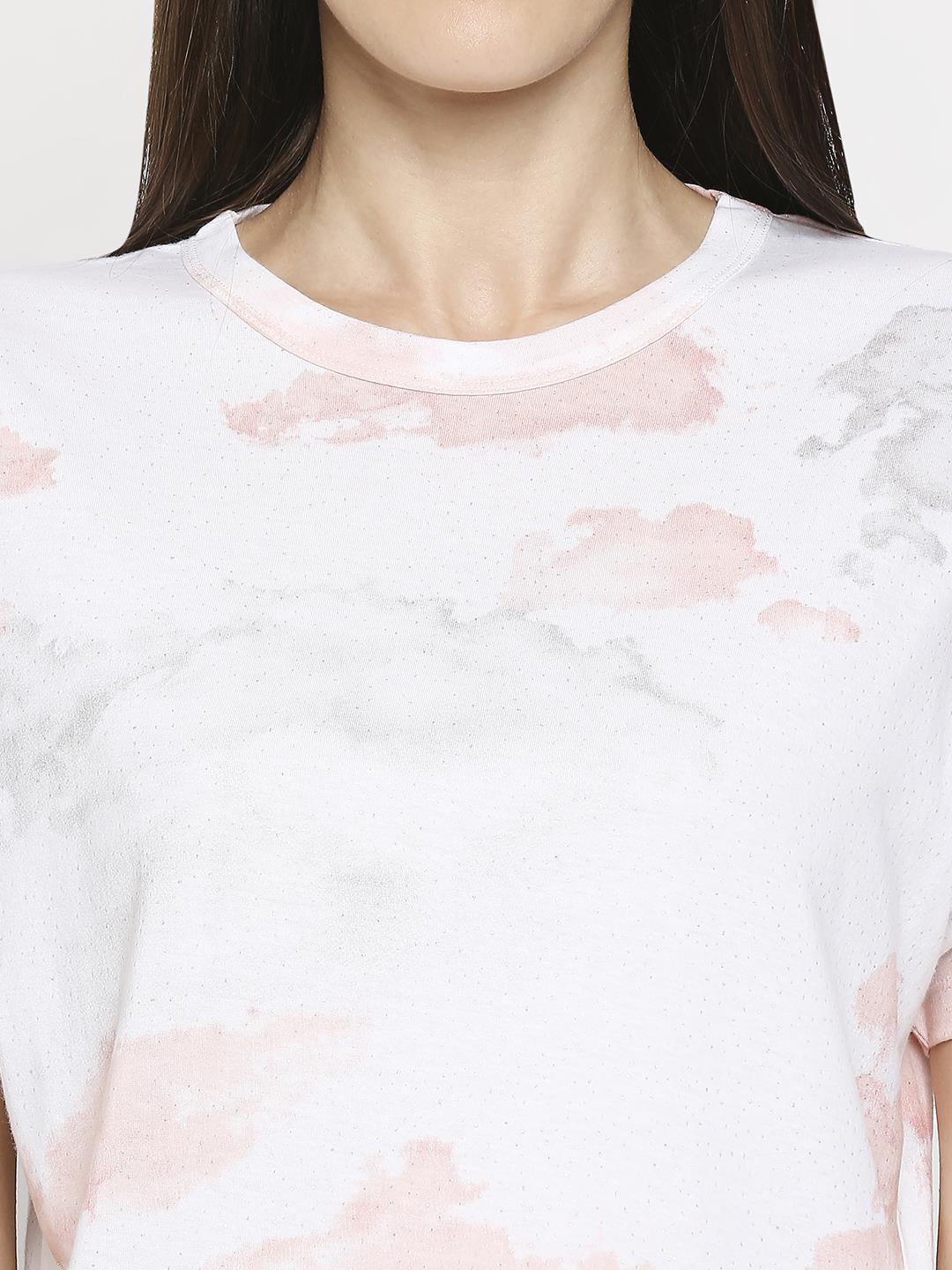 Effy T- Shirt in whitr cloud glitterprint - Our Better Planet