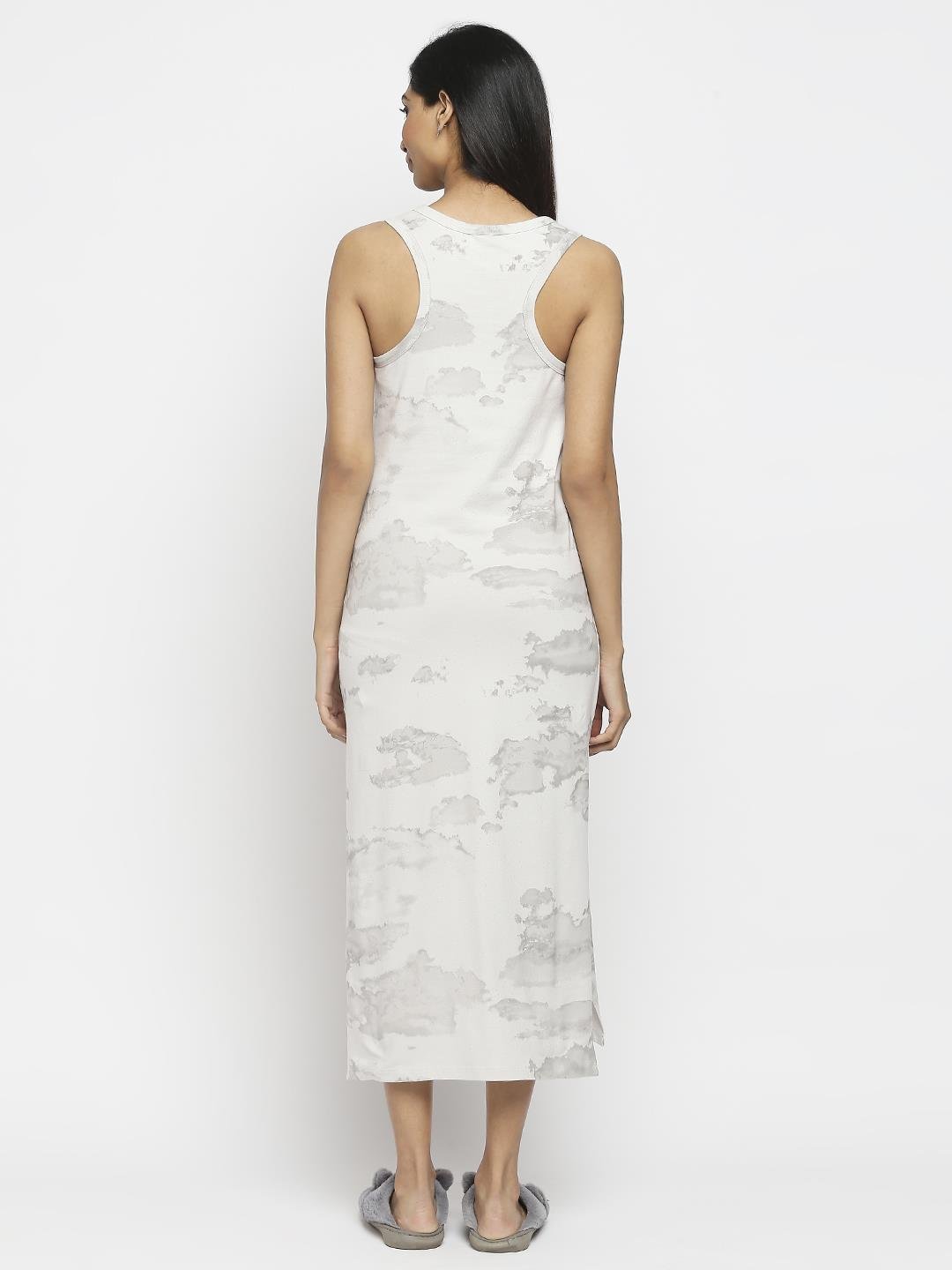 Effy Tank Dress In Neutral Cloud Glitter - Our Better Planet